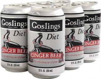 Goslings - Diet Ginger Beer No Alcohol  1 Liter Bottle (6 pack cans) (6 pack cans)