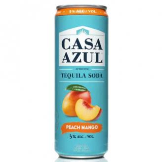 Casa Azul Tequila Soda Peach Mango 4pk C (4 pack bottles)