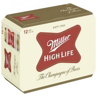 Miller High Life 12oz Can 12pk (12 pack 12oz cans) (12 pack 12oz cans)