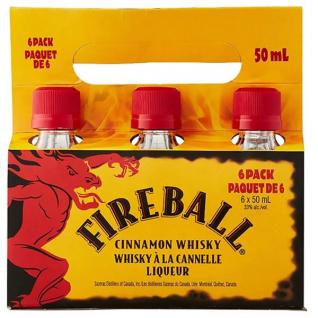 Fireball Cinn. Whiskey 50ml - 6pk 323640 (6 pack bottles)