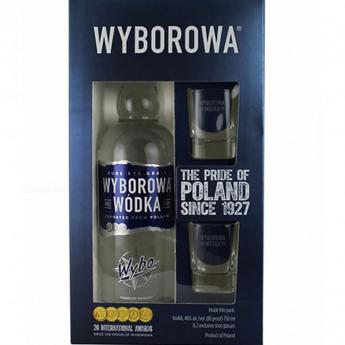 Wyborowa Poland Vodka With Shot Glasses