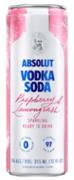 Absolut - Sparkling Raspberry & Lemongrass 0 (4 pack bottles)